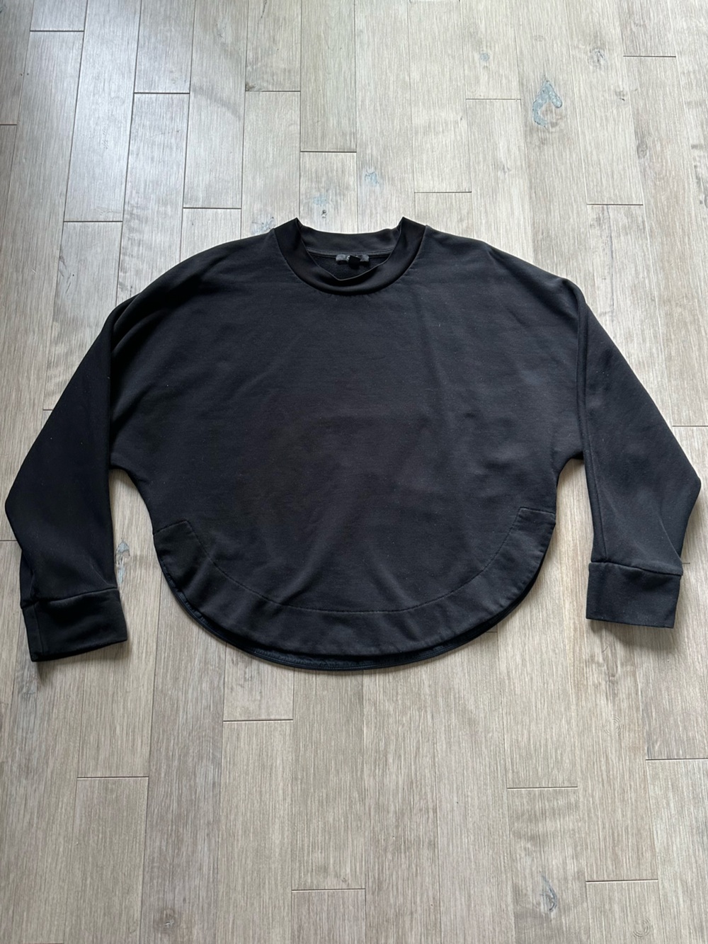 COS Black Cotton Oversized Crewneck Sweatshirt Size XS